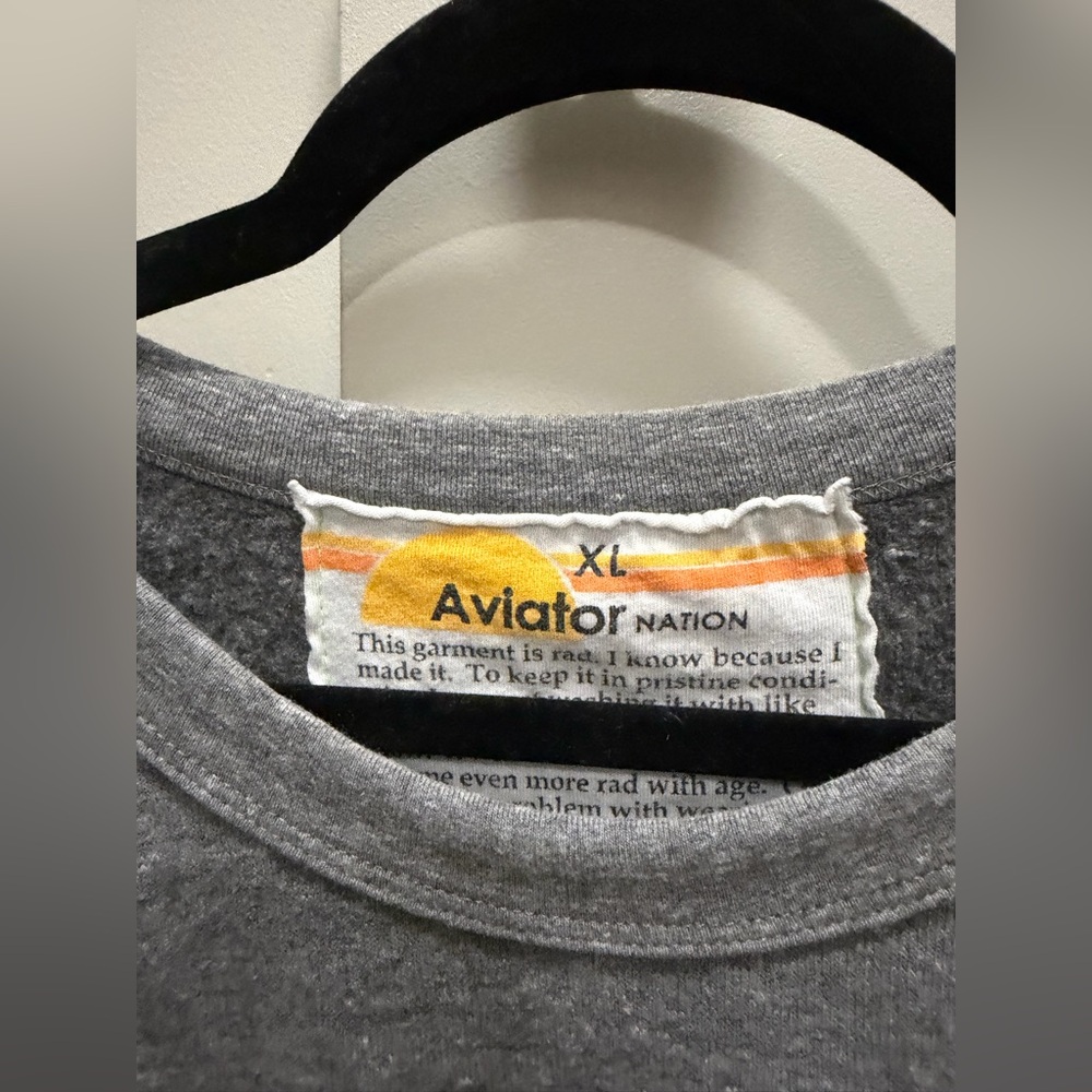 Aviator Nation X-Large Grey Bolt Sweatshirt. 💕⚡️ - Picture 3 of 4